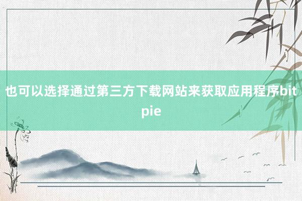 也可以选择通过第三方下载网站来获取应用程序bitpie