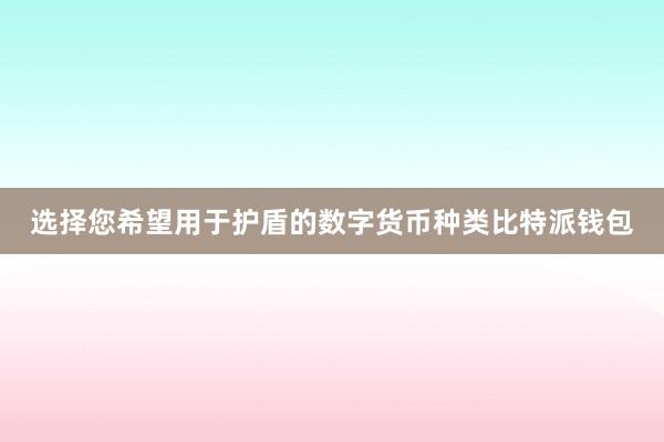 选择您希望用于护盾的数字货币种类比特派钱包