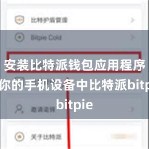 安装比特派钱包应用程序到你的手机设备中比特派bitpie