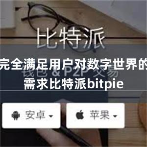 完全满足用户对数字世界的需求比特派bitpie