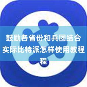 鼓励各省份和兵团结合实际比特派怎样使用教程