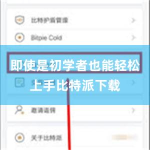即使是初学者也能轻松上手比特派下载