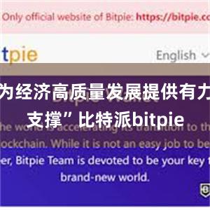 为经济高质量发展提供有力支撑”比特派bitpie